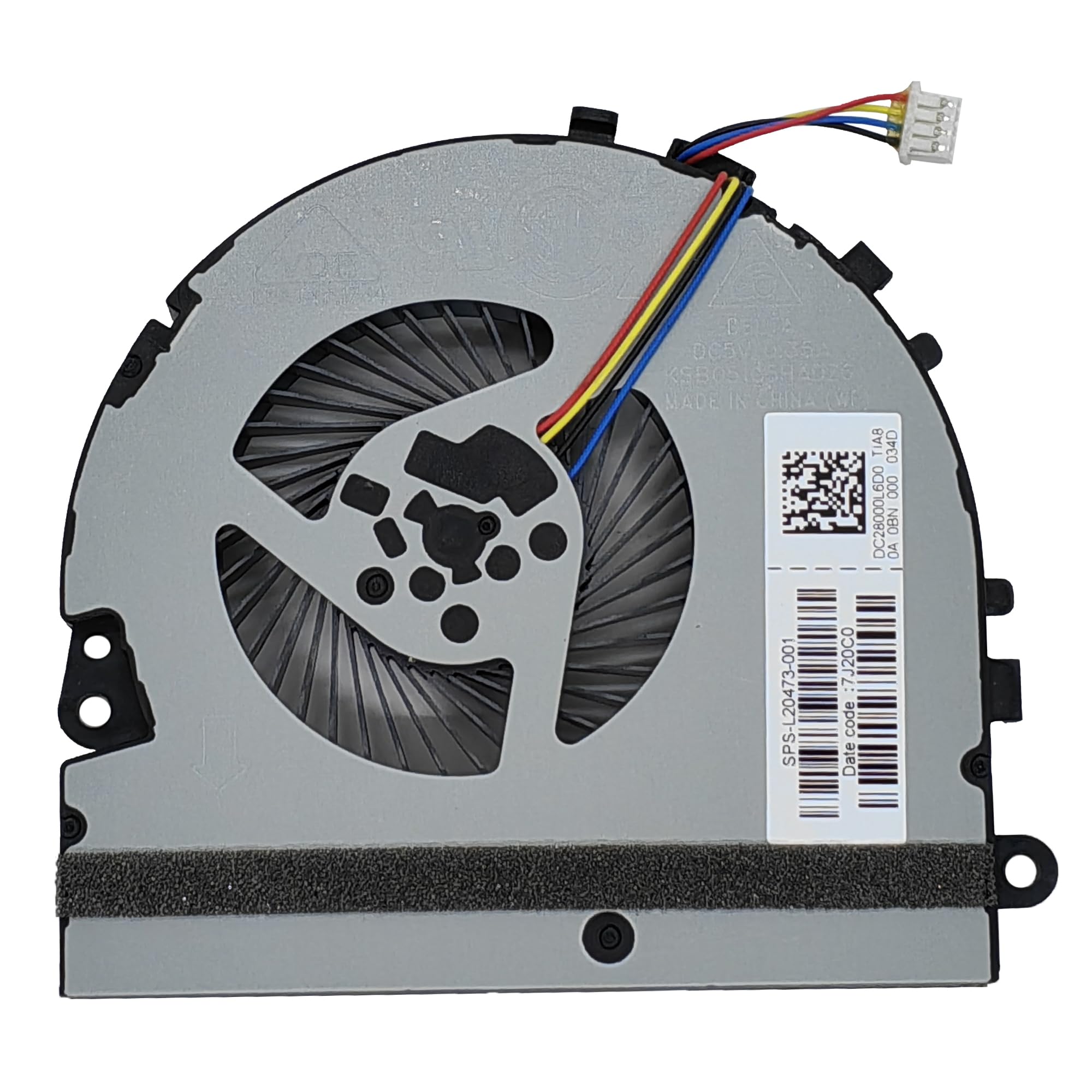 Nouveau CPU Ventilateur de Refroidissement pour HP 15-DA Series 15-DA000 15-DA100 15-DA200 15-DA0024LA TPN-C135 C136 L20473-001 KSB05105HADZ6 DC5V 0.5A