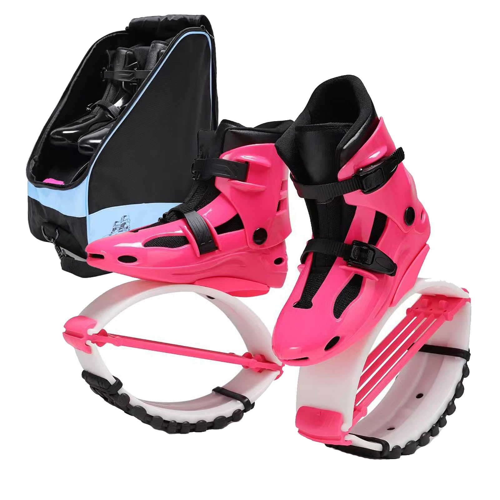 Jumps Shoes Kangaroo Jump Shoes With Travel Bag，Exercise Fitness Bouncing Workout Moon Shoes Jump Boots With 4 Pcs Tension Springs(Large)