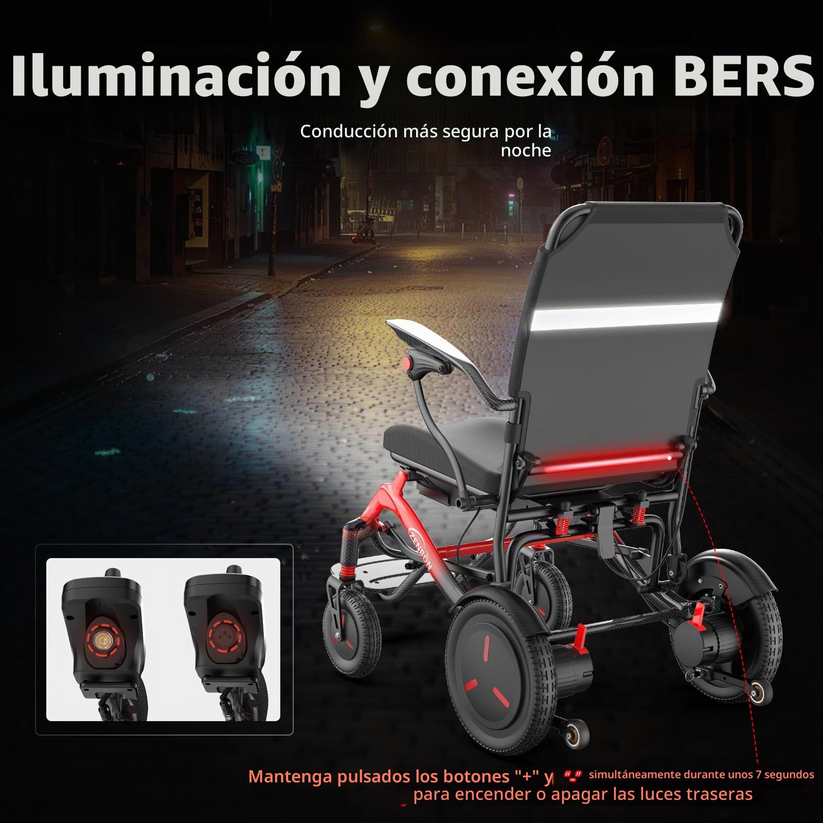 Silla de ruedas eléctrica de carbono plegable ligera 14,5 kg: 25 km Silla de ruedas eléctrica plegable para personas mayores de hasta 150 kg