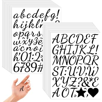 1 Inch Self-Adhesive Letter Stickers Large Handmade Set