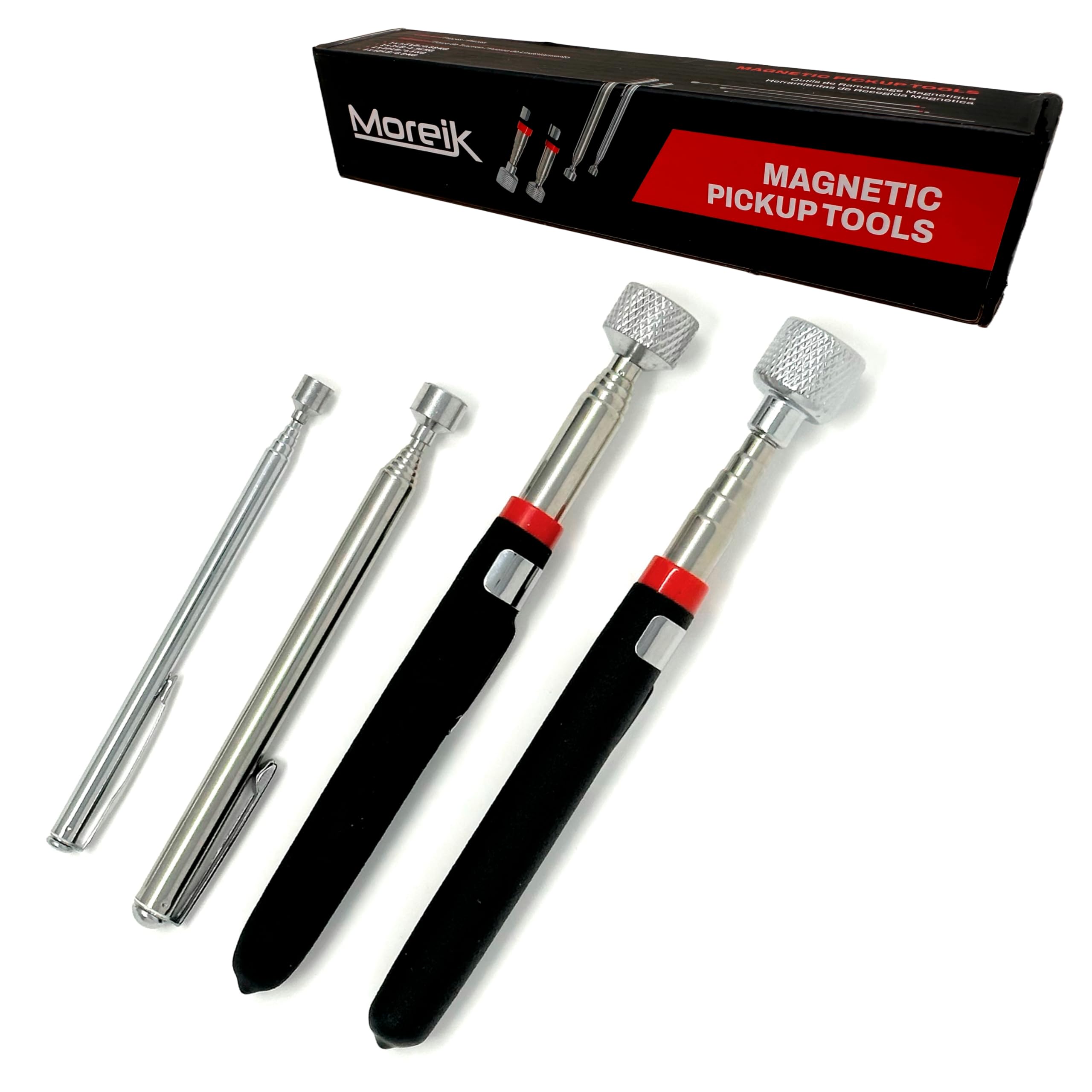 Extendable Magnet Pickup Tool, Telescoping Magnet, Mechanic Magnet, Magnetic Stick, Magnetic Telescoping Pickup Tool, Telescopic Magnet, Extension Magnetic Tool, 4 Pack (1.5LB, 3LB, 10LB, 15LB)