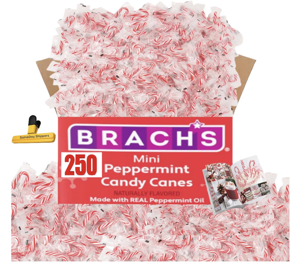 MINI CANDY CANES (250 CT) Mini Candy Canes Red & White