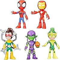 Hasbro Spidey and His Amazing Friends Friends & Foes Pack: 5 Poseable 4-Inch Marvel Action Figures, Preschool Super Hero Toys Ages 3+ (Amazon Exclusive)