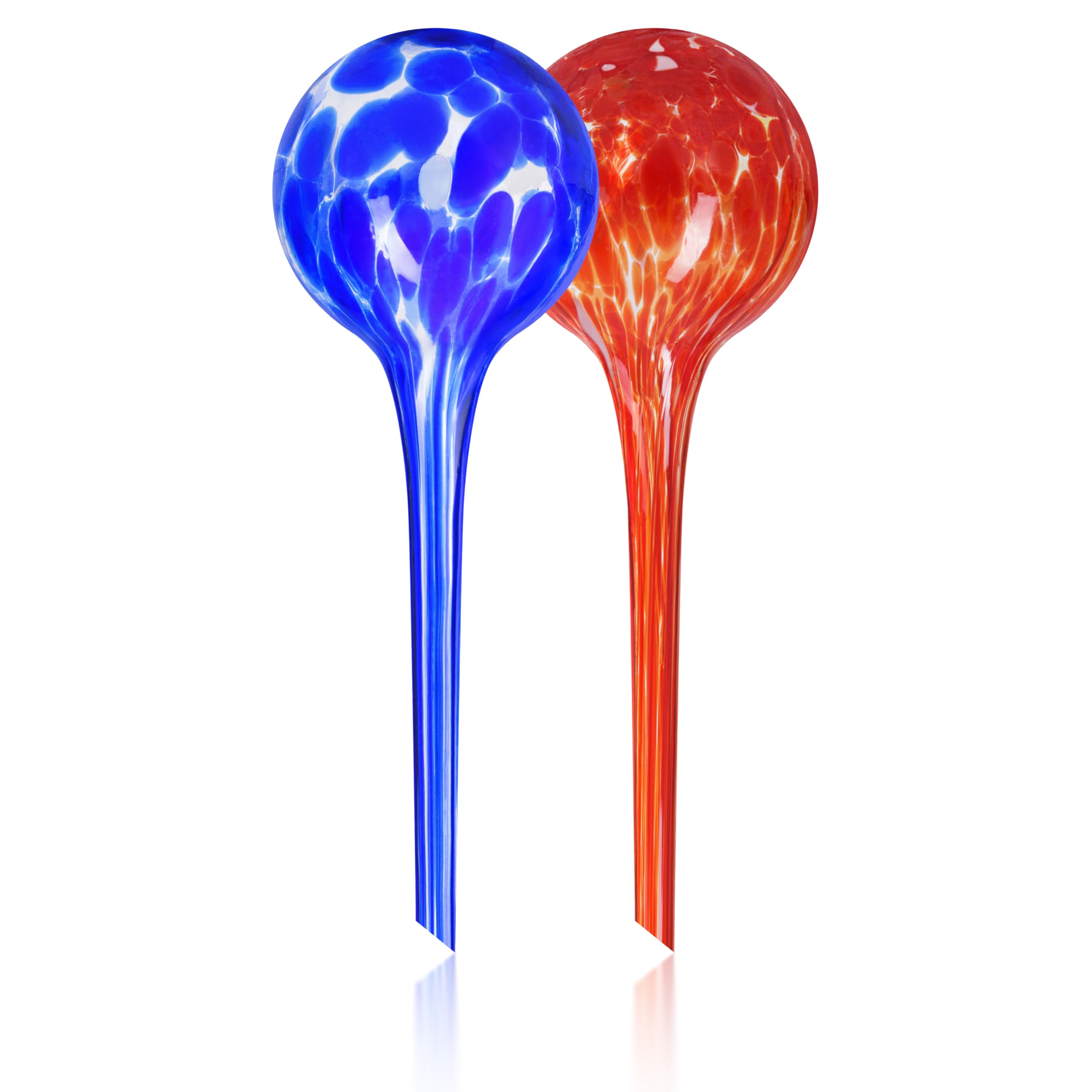Mission Gallery Plant Watering Globes Set of 2 - Big Self Watering Globes for Indoor & Outdoor Plants - Multicolored, Automatic, Glass Watering Bulbs for Everyday Use