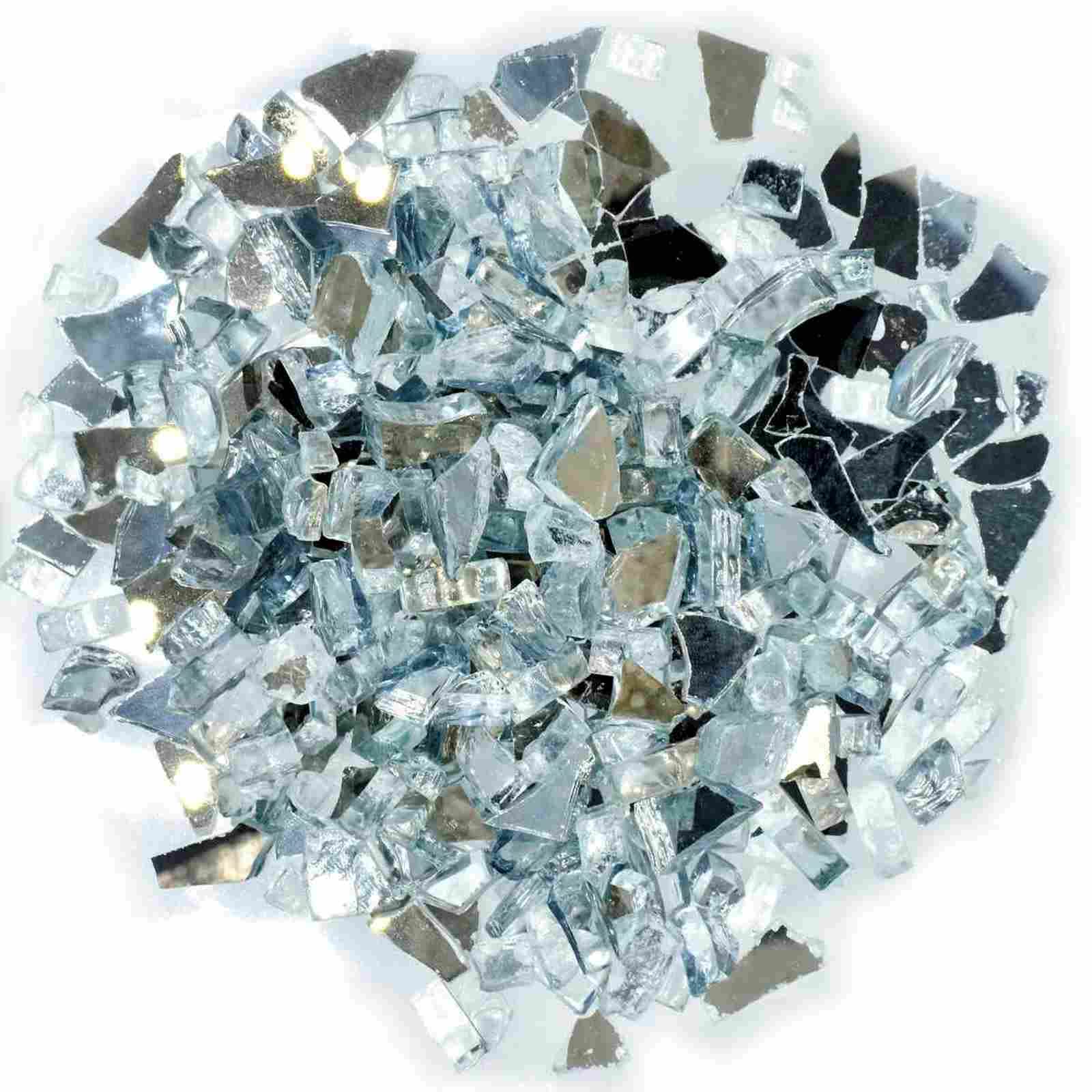 Sodee Reflective Crushed Glass/Fire Pits for Resin Art, High Luster Reflective Fire Glass Used Specially for Resin Art/Geode Art (Clear) (500 Gm)