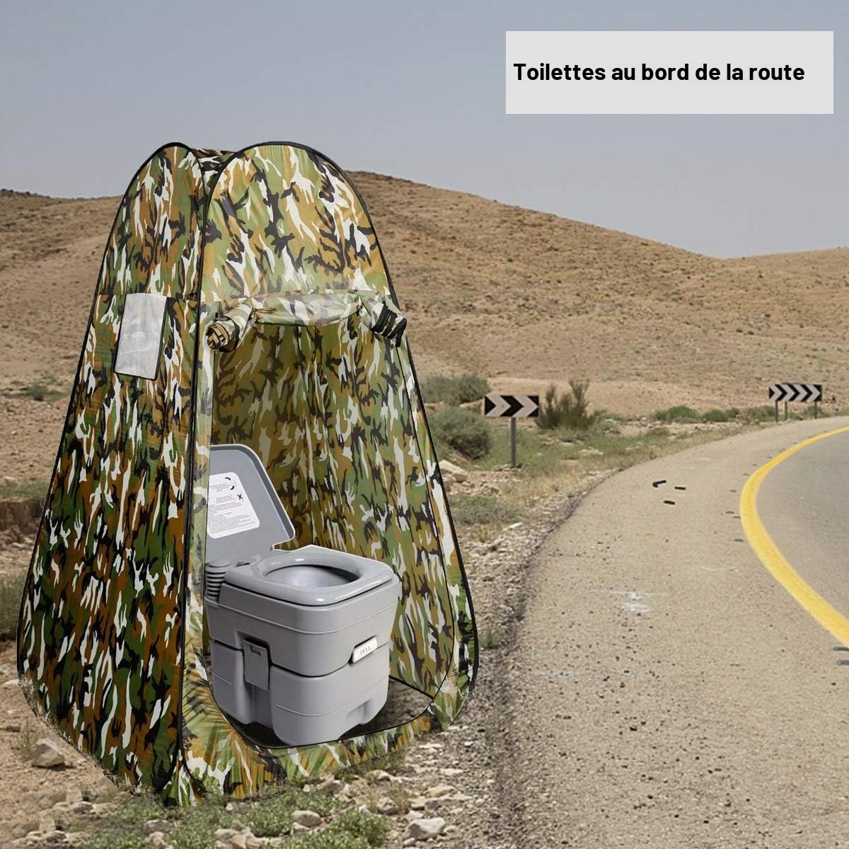 COSTWAY Tente de Douche Pop Up Instantanée avec Structure Spacieuse | Cabine de Camping Portable, Toilette et Vestiaire Pièce Unique 120 x 120 x 190 cm