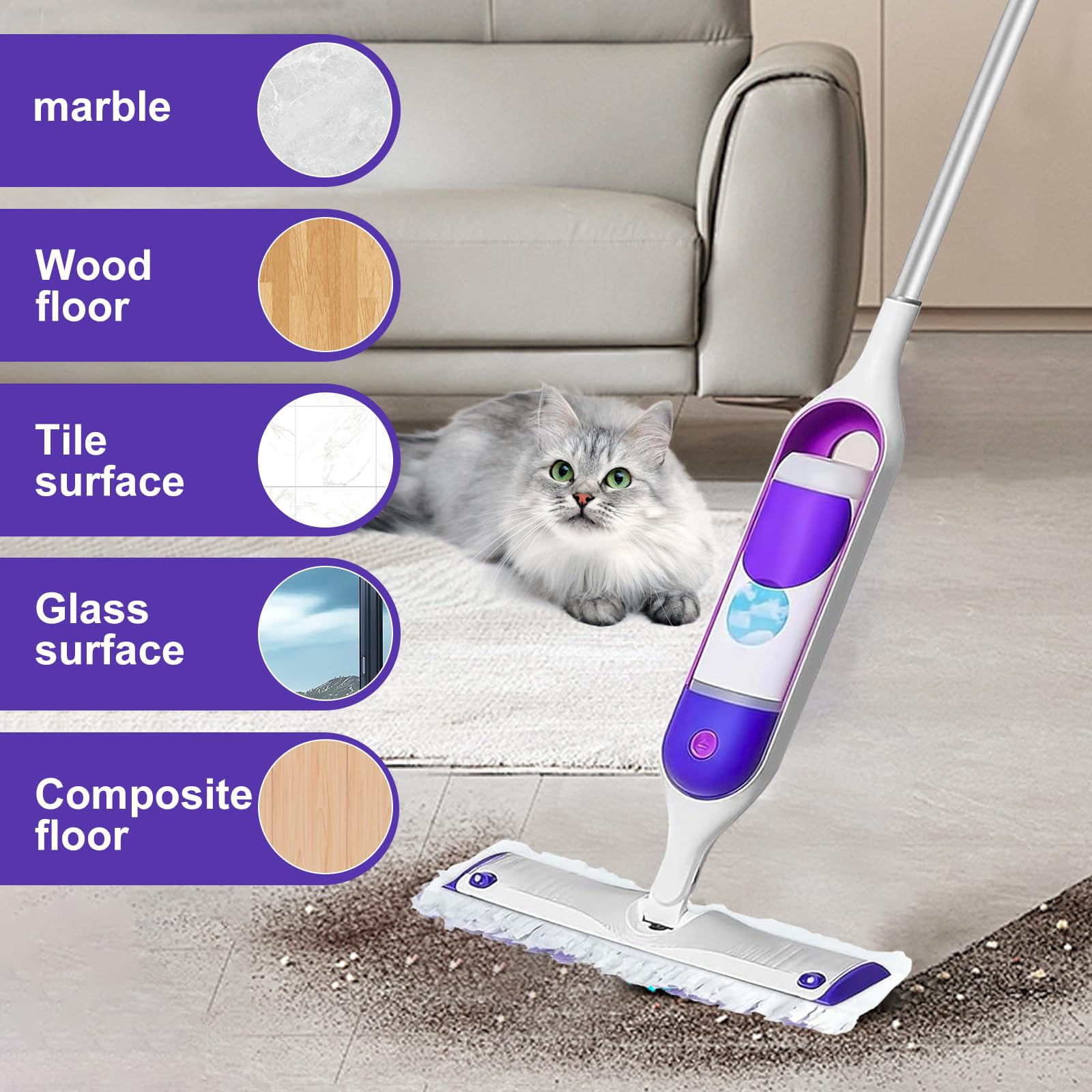 Power Mop Pads para Swiffer PowerMop, almohadillas desechables para limpieza, almohadillas de repuesto para suelos de madera multisuperficie (32)