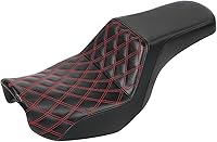 Vista 40 de C.C. RIDER Asiento para Conductor y Pasajero Asiento de Elevación Compatible con Harley Dyna Street Bob FXDB Low Rider FXDL/FXDLS Super Glide Custom