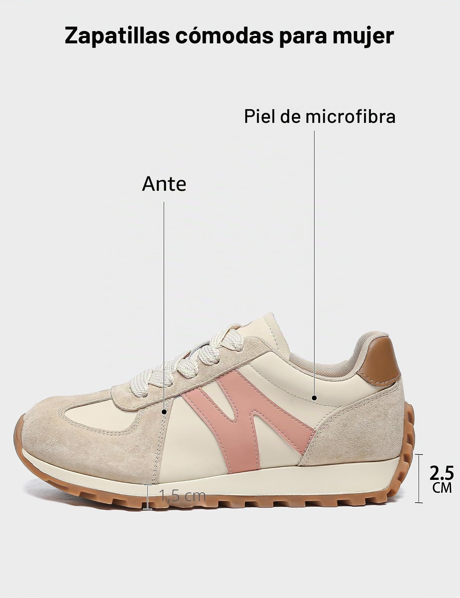 somiliss Zapatillas deportivas para mujer, cómodas zapatillas de salud con puntera ancha y suela antideslizante, plantilla extraíble con soporte para el arco del pie, zapatillas modernas para mujer
