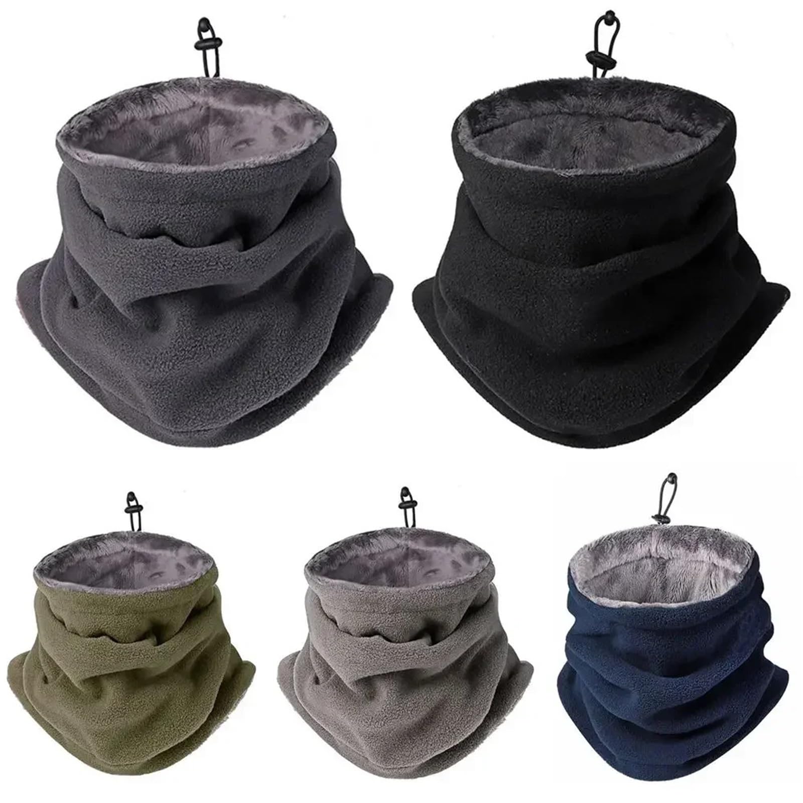 Invierno cálido Hombres Mujeres Cuello Calentador al Aire Libre Bufanda Camping Senderismo Cara Bufanda(Reed)