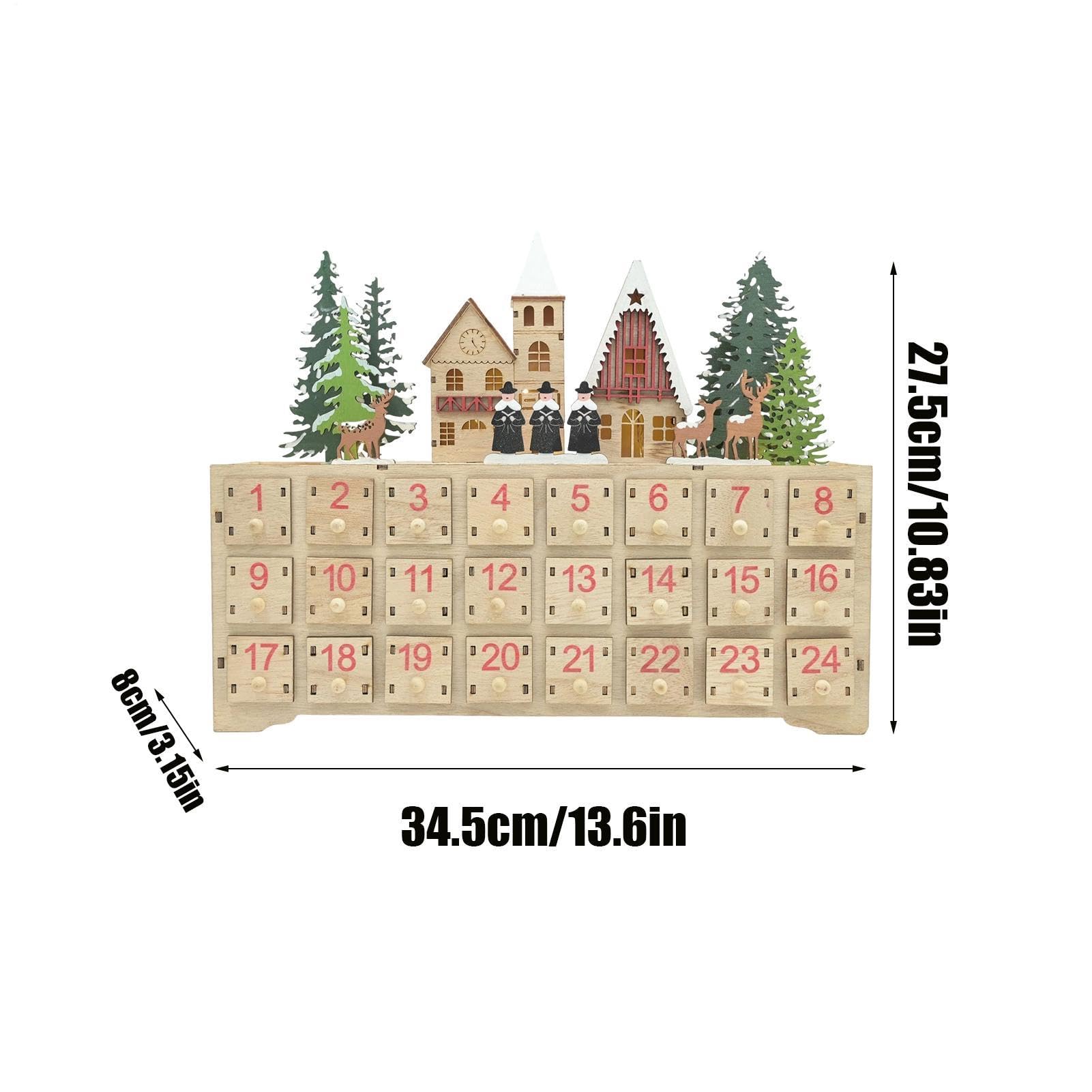 Décoration avec 24 tiroirs | Calendrier de l'Avent en bois