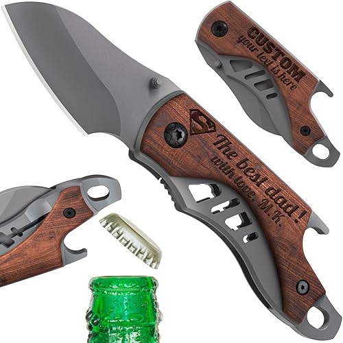 Navaja de bolsillo pequeña personalizada para hombres, cuchillos personalizados, regalos personalizados para hombres, cuchillo único para él, regalo