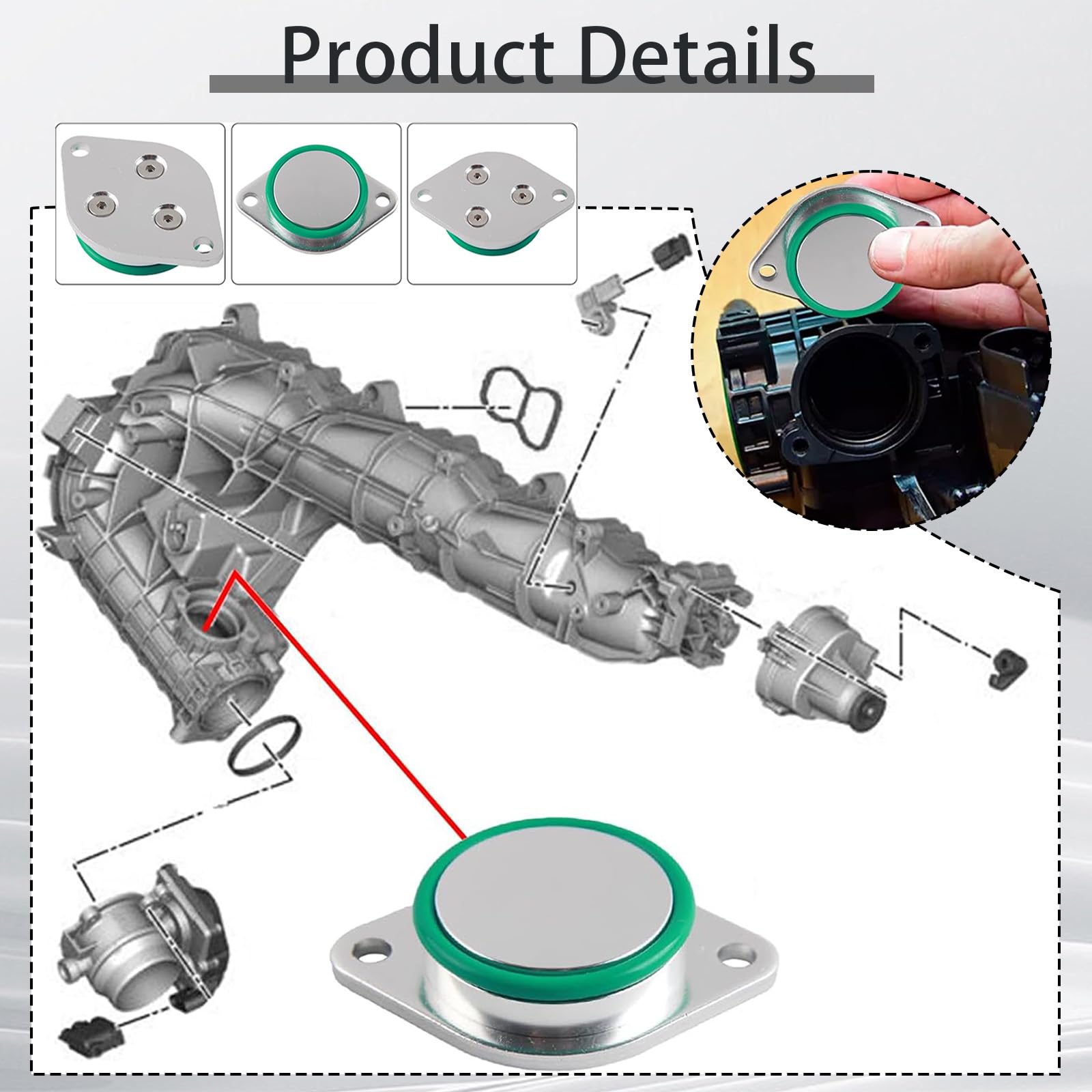 Kit Rimozione Valvola EGR E Raffreddatore Per Motori N57/N57s, Compatibile Con E90, E92, E93, F10, F11, F01, F02 (325d, 330d, 525d, 730d) Sostituisce Oem 11717805446, 11718518878, 11617807480