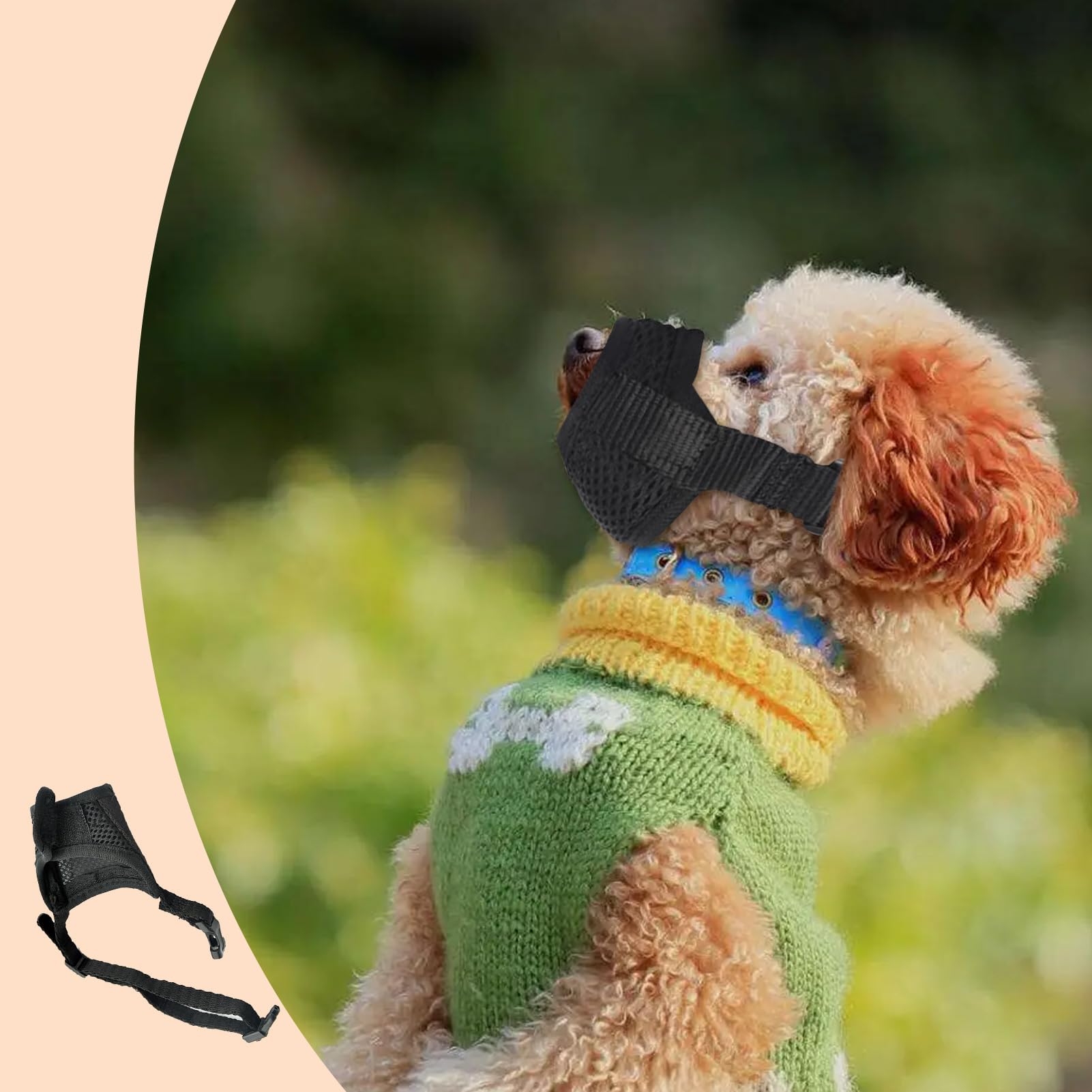 Muilkorf voor honden, muilkorf van nylon, verstelbaar, zacht en ademend, anti-blaffen en bijten, muilkorf voor kleine, middelgrote honden (XS, zwart Muilkorf voor honden, muilkorf van nylon, verstelbaar, zacht en ademend, anti-blaffen en bijten, muilkorf voor kleine, middelgrote honden (XS, zwart