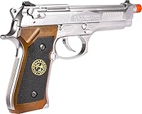 Vista 2 de Evike Airsoft - WE-Tech Samurai Edge Haz ATV2 M9 Airsoft Gas Blowback Semi-Auto/Pistola de Airsoft Full Auto (Color: Níquel Cromo) - (PID: 54079)