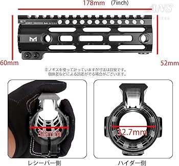 Amazon.co.jp: PTW トレポン用 MIDWEST タイプ 超軽量 アルミ製 M-LOK