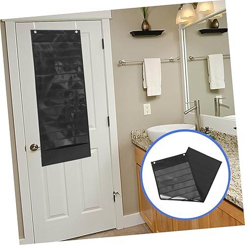 Miniatura 4 de NUOBESTY Bolsa de tela Oxford para colgar en la parte trasera de la puerta, organizador de archivos multicapa, bolsillo para libros, revistas,