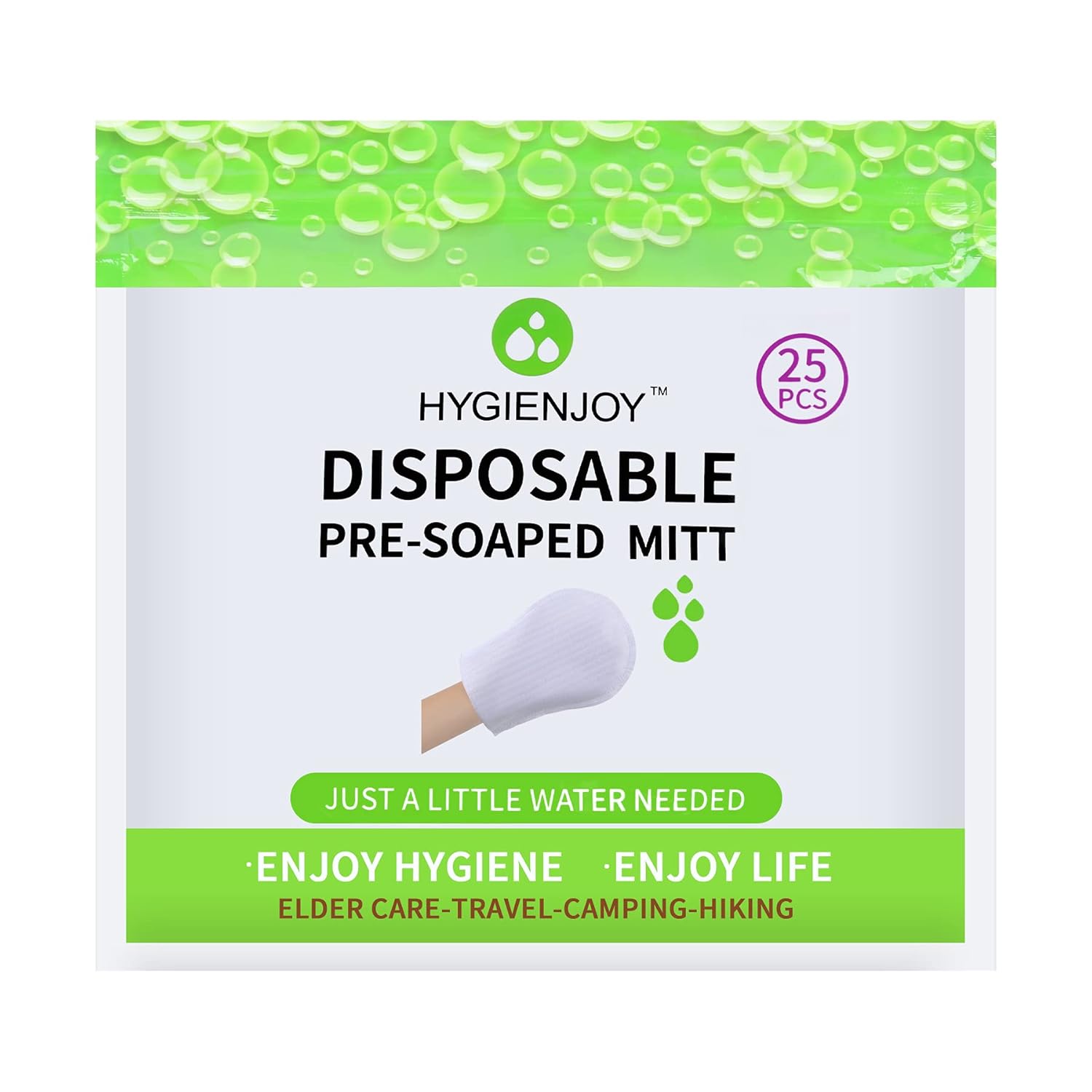 HYGIENJOYRinse Free Bath Wipes(25 counts),Disposable No