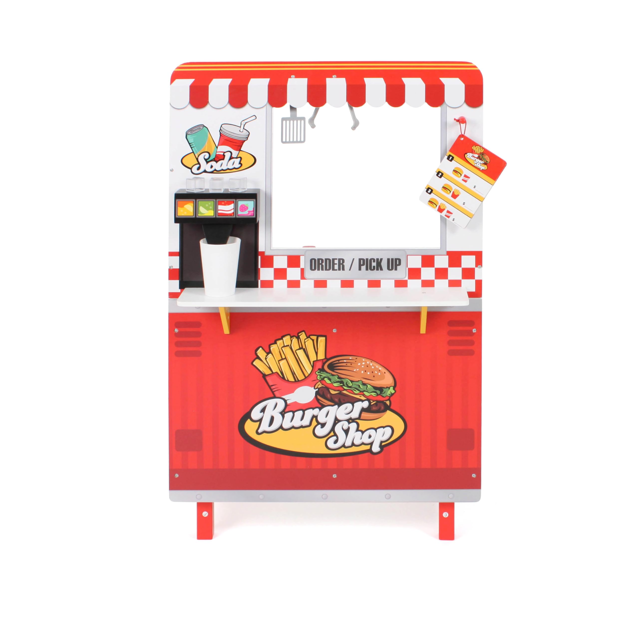 Bayer Chic 2000 Burgerladen | Holz | Mit Grill, Fritteuse & Getränkestation | Realistischer Burgerladen aus Holz. Inkl. Grill, Fritteuse & Getränkespender. Fördert Rollenspiel & Kreativität ab 3 Jahren.
