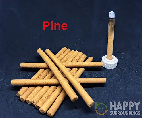 Miniatura 2 de Varillas de incienso (25 varillas con soporte), varillas de incienso 100% naturales sin bambú, incienso tradicional indio (sin palos dañados,