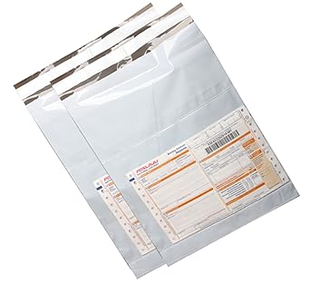 Neska Moda 50 Pc 12 x 16 Inch Courier Bags With POD Jacket - Tamper Proof Safe Seal Packing Bags