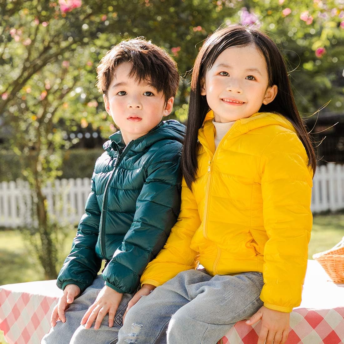 Happy Cherry Baby Boys Girls Hooded Coat Winter Lightweight Down Jacket Packable Cotton Coat: Clothing, Shoes & Jewelry