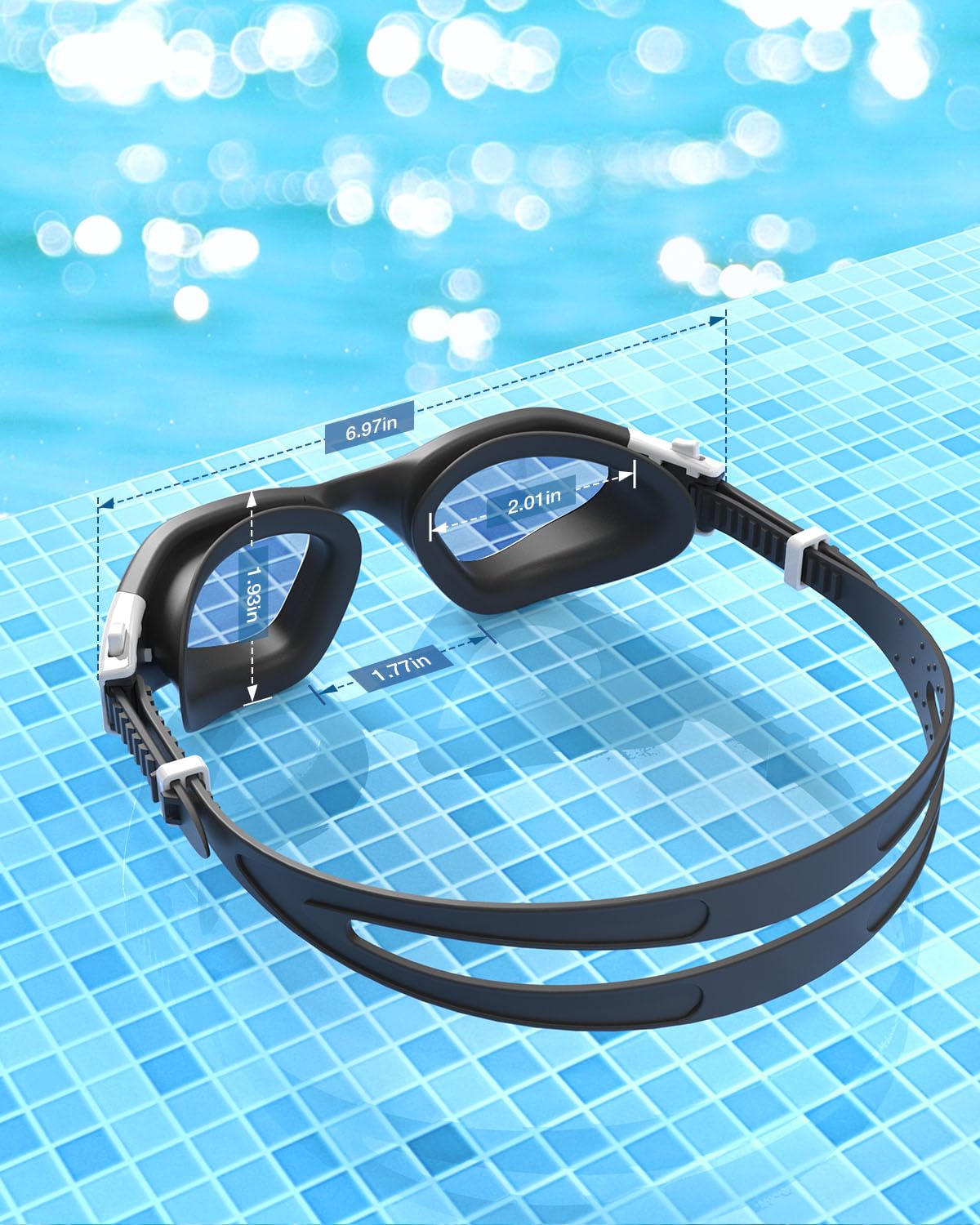 ZIONOR Occhialini da nuoto G1 SE anti-appannamento per adulti, uomini e donne