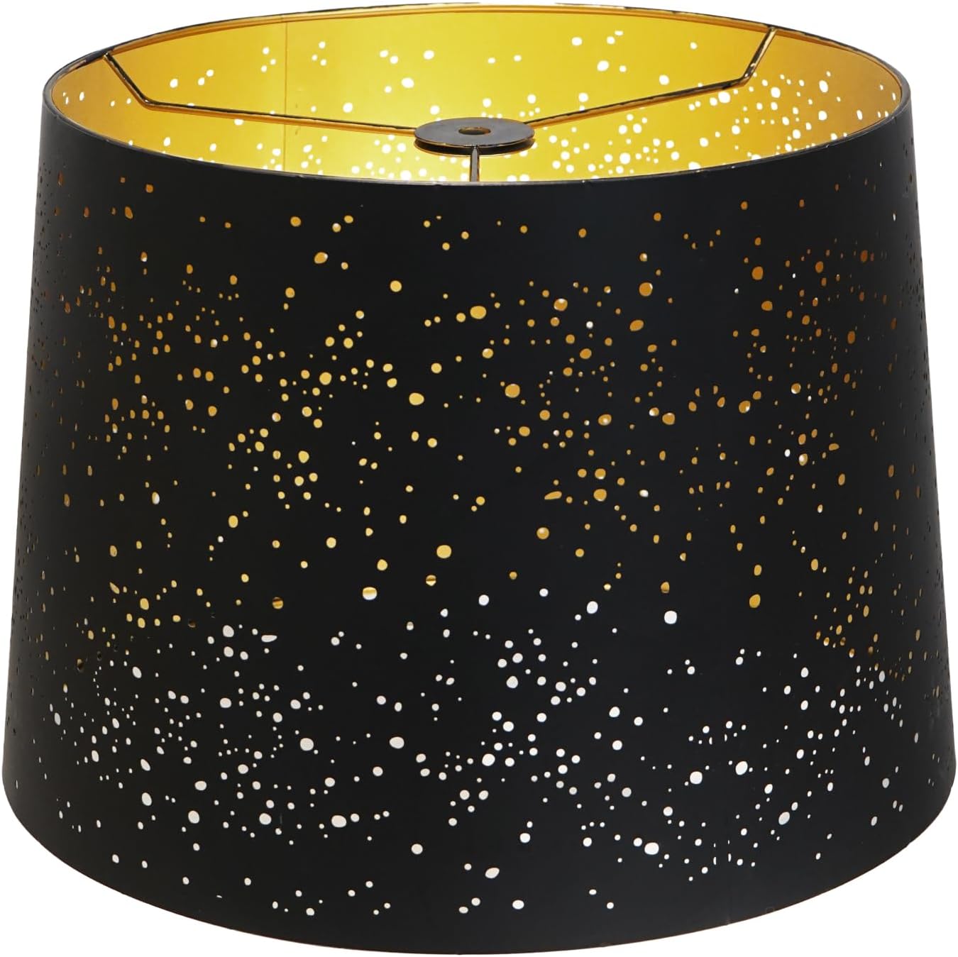 Metal Etching Process Large Lamp Shades, Alucset Drum Big Lampshades for Table Lamp and Floor Light, Sky Stars Design, 12x14x10 inch, Spider