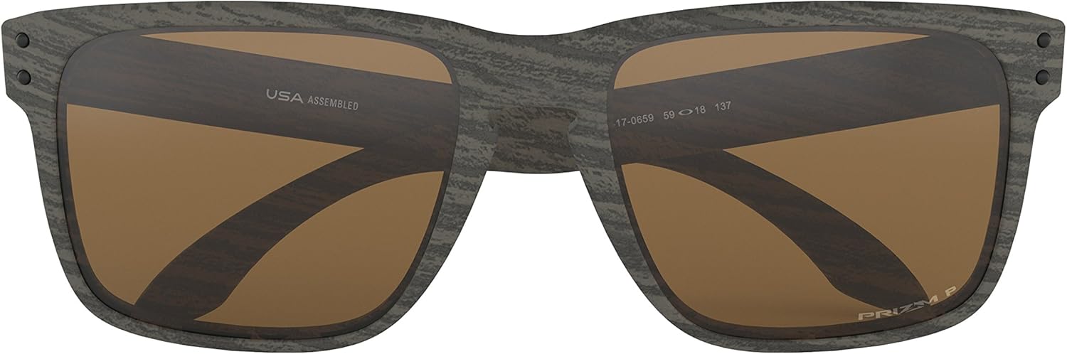 Oakley Holbrook XL Sunglasses Woodgrain with Prizm Tungsten Polarized Lens 59mm