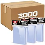 3000 Counts Card Sleeves TopLoaders for Trading Cards, Soft Clear Baseball Card Sleeves Plastic Card Protector for Football Card Sports Cards Game Card Standard Cards