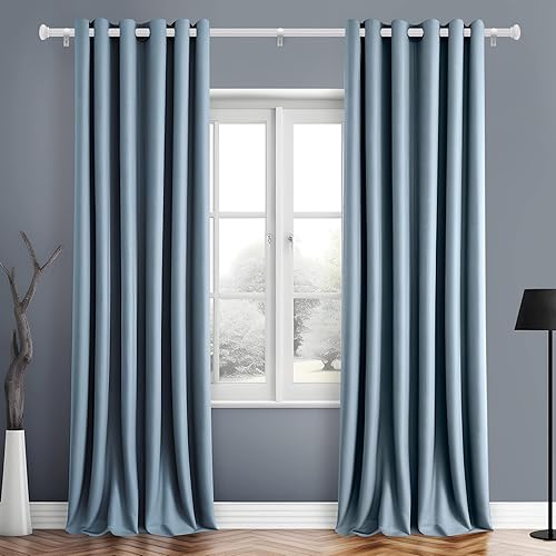 Miniatura 3 de SIMEWIN Barras de cortina doradas para ventanas de 28 a 48 pulgadas, ajustable, de 1 pulgada de diámetro, juego de cortinero decorativo para ventana