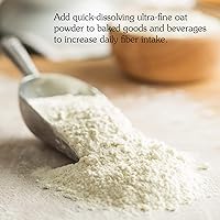 Vista 6 de NuNaturals Polvo de fibra de avena, totalmente natural sin OMG, apoya la salud digestiva, 1 libra