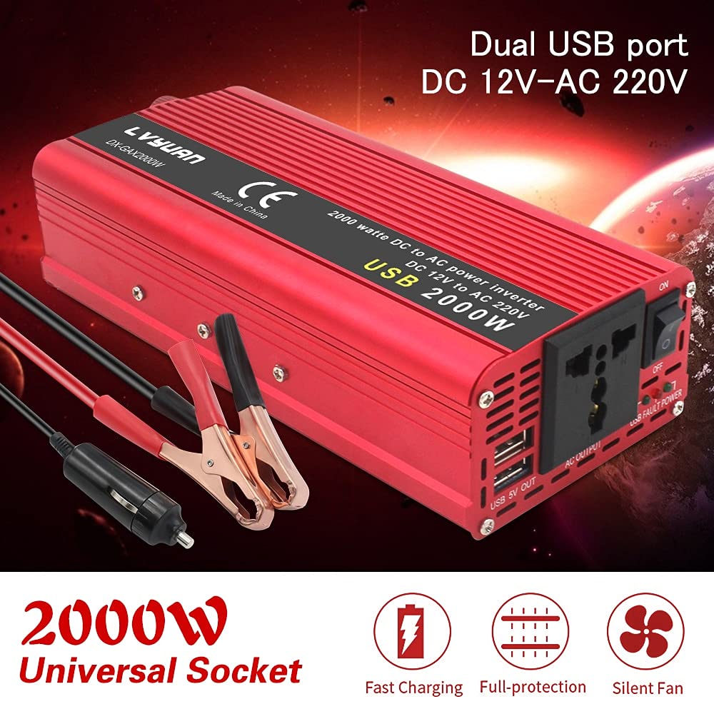 Amazon.co.jp: パワーインバーター 1500W、2000W/2600W カー 