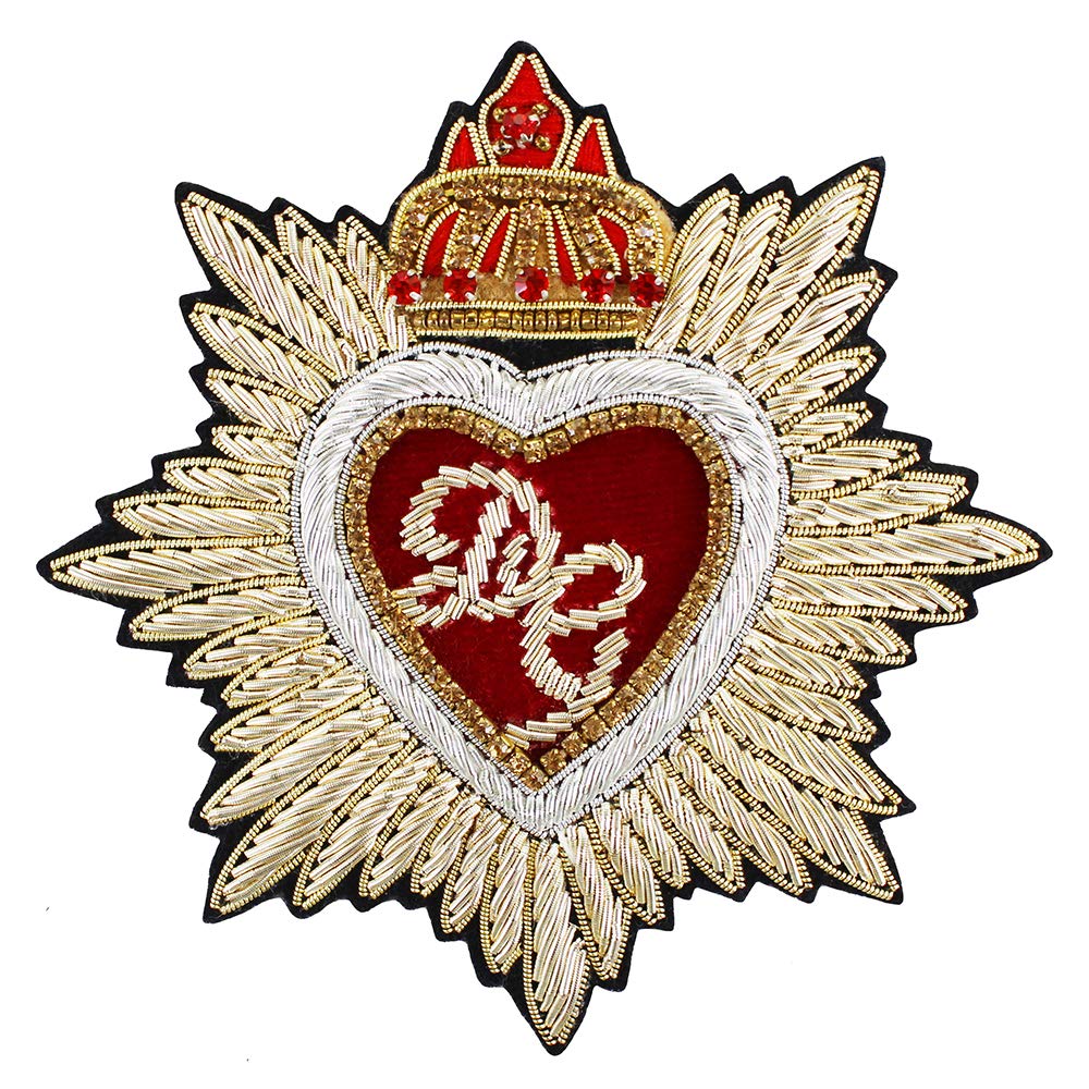 Patch Broderie Indien Doré | Motif Abeille, Coq, Chat, Cheval