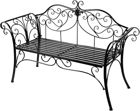 Amazon Co Jp ガーデンベンチ ベランダ ベンチ アイアン ブラック Diy 工具 ガーデン