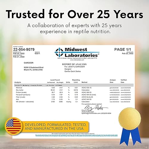 Miniatura 9 de Gargeer Dieta completa de alimentos Gecko crestados de 8 onzas. Mezcla premium, polvo recién hecho listo para usar. Fórmula única, desarrollada y