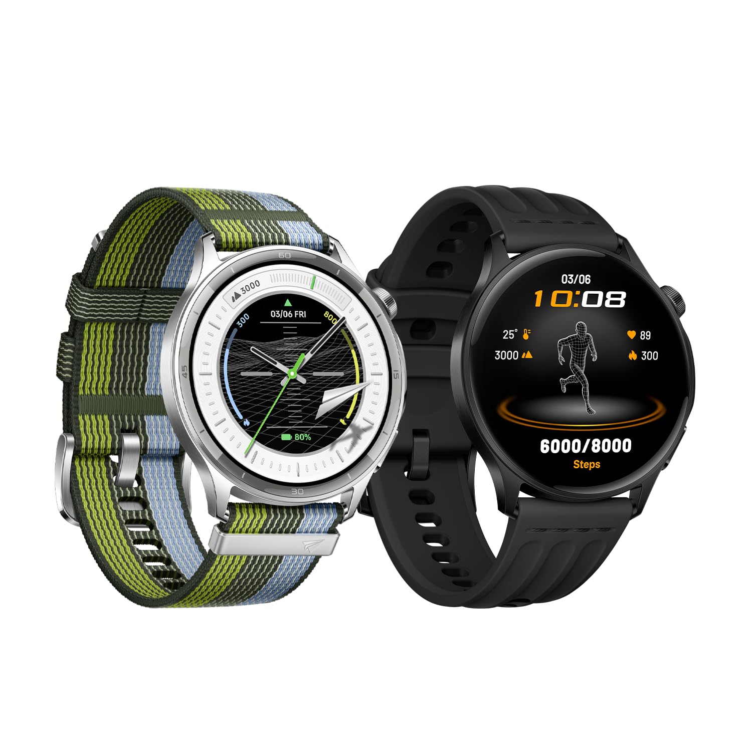 Oppo Watch S Smartwatch - Écran AMOLED 1,5", jusqu'à 10 Jours de Batterie, ECG, SpO2, Plus de 100 Modes Sportifs, résistance IP68, Compatible avec Android et iOS - Noir