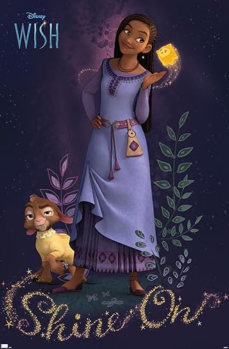 Trends International Disney Wish - Póster de pared Asha, 22.37 x 34.00 pulgadas, versión sin marco