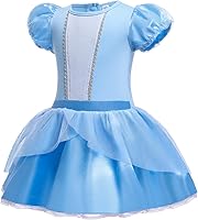 Vista 3 de Vestidos de princesa para niñas pequeñas, disfraz de mameluco para cumpleaños, Navidad, Halloween con diadema de 0 a 18 meses