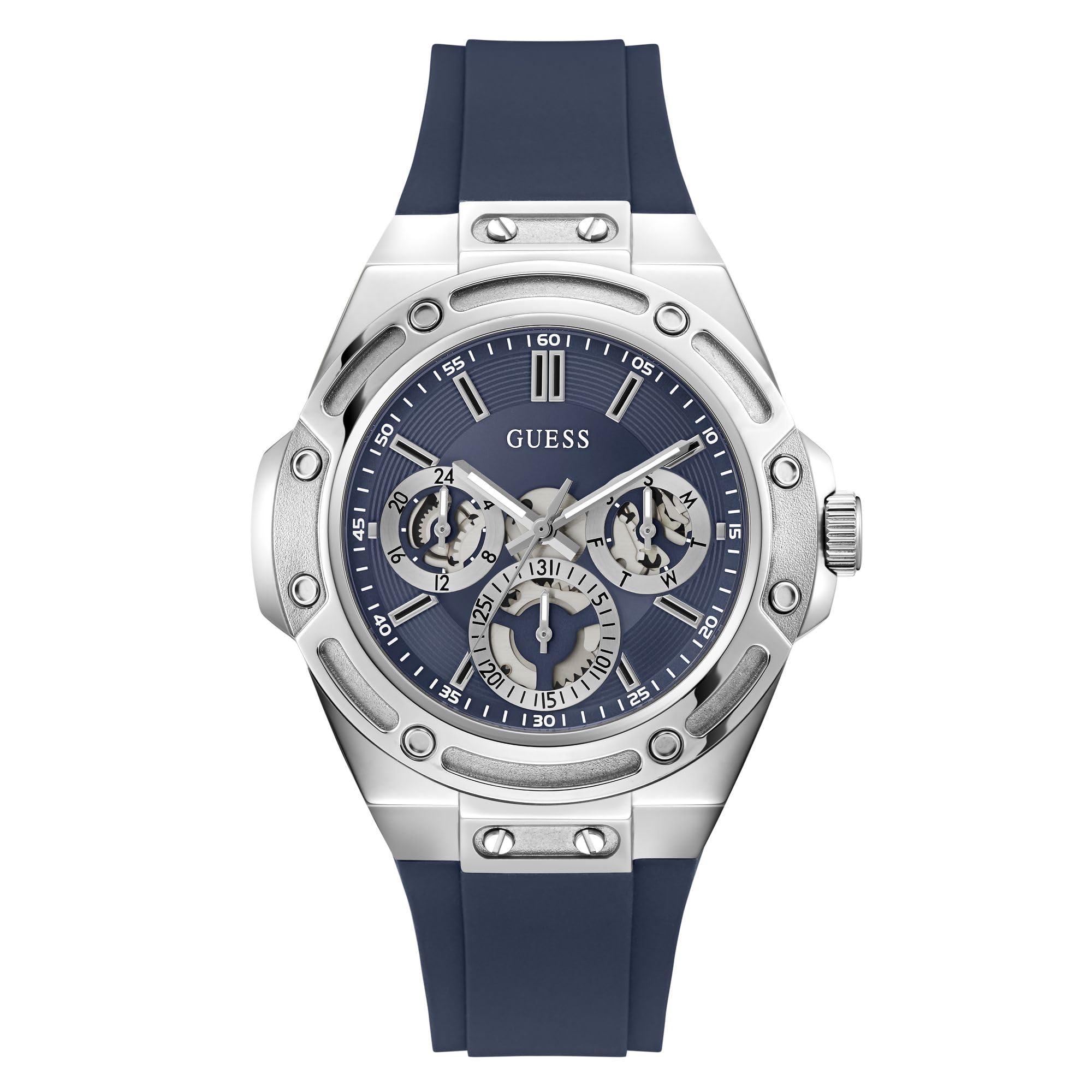 GUESS Męski zegarek na rękę wielofunkcyjny Carver GW1132G1 silikon