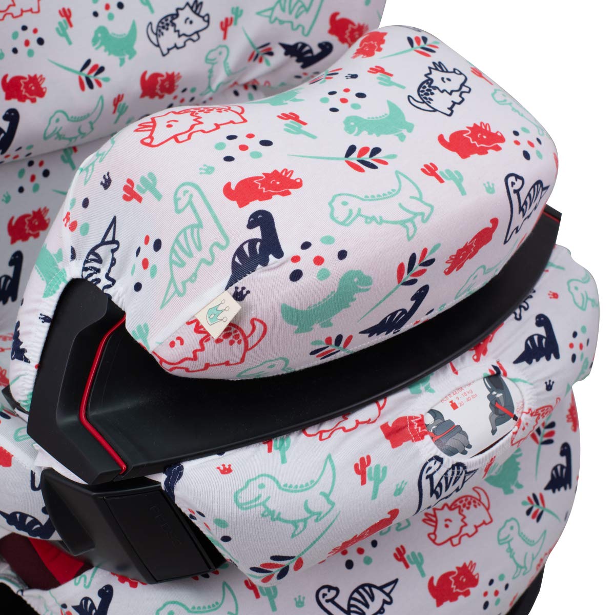 JYOKO KIDS Fodera per Seggiolino auto in Cotone per Bambini compatibile con Cybex Pallas Fix, 2 Fix (Dino Party)