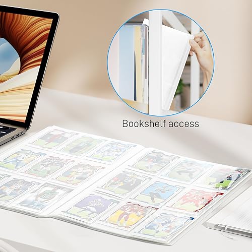 Miniatura 7 de FANPL Carpeta de tarjetas de 9 bolsillos para tarjetas intercambiables, carpeta de colección de tarjetas de juego para fanáticos del deporte,