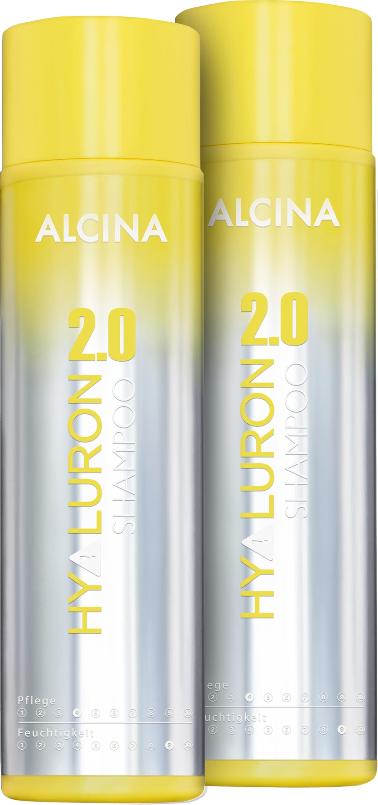 ALCINA Szampon hialuronowy 2.0 (2 x 250 ml) – szampon do suchych i łamliwych włosów – połysk i elastyczność – zapobiega uszkodzeniom spowodowanym wysoką temperaturą do 230°C – pielęgnacja włosów z