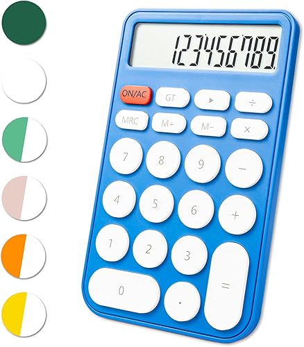 Calculadora estándar de 12 dígitos, pantalla grande de escritorio y botones, calculadora con pantalla LCD grande para oficina, escuela, hogar y