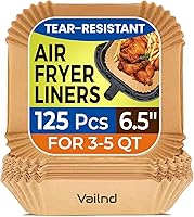 Vista 8 de Vailnd - Forros para freidora de aire desechables para cestas dobles, 200 piezas de papel pergamino rectangular para Ninja DZ201 DZ401, freidora