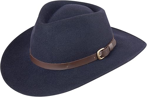 Miniatura 9 de Melbourne - Sombrero de fieltro de lana para mujereshombres, sombrero de vaquero con lágrima aplastable, sombrero de invierno y otoño  Sombrero de