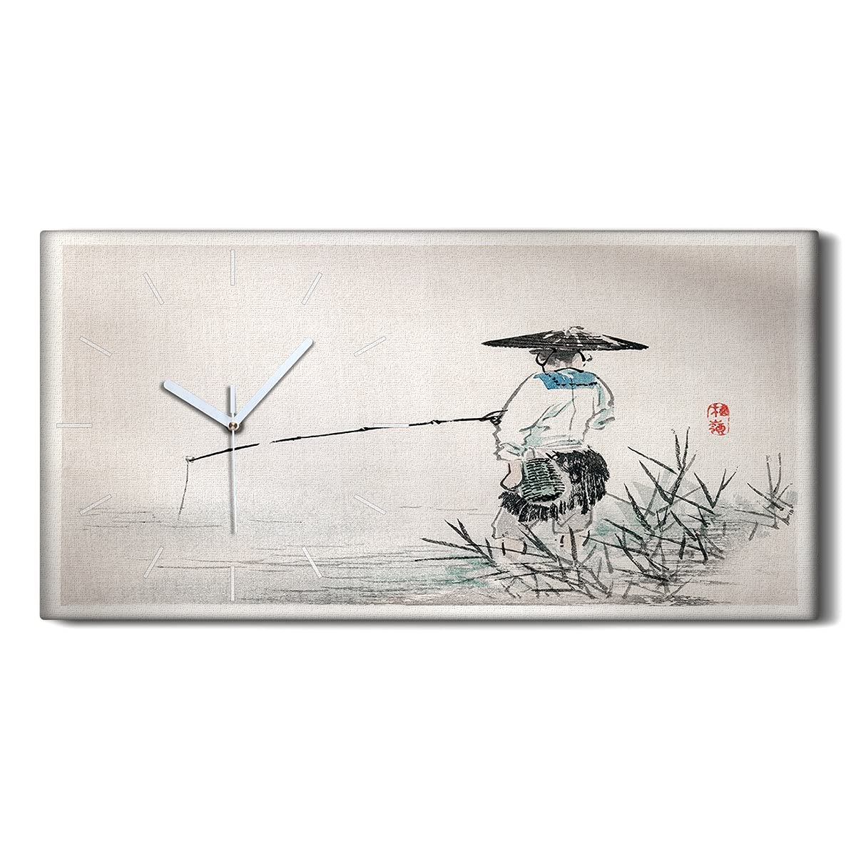 Horloge sur Toile sans Bruit Coloray Finie l'Insomnie avec cet Art Mural Silencieux 60x30cm