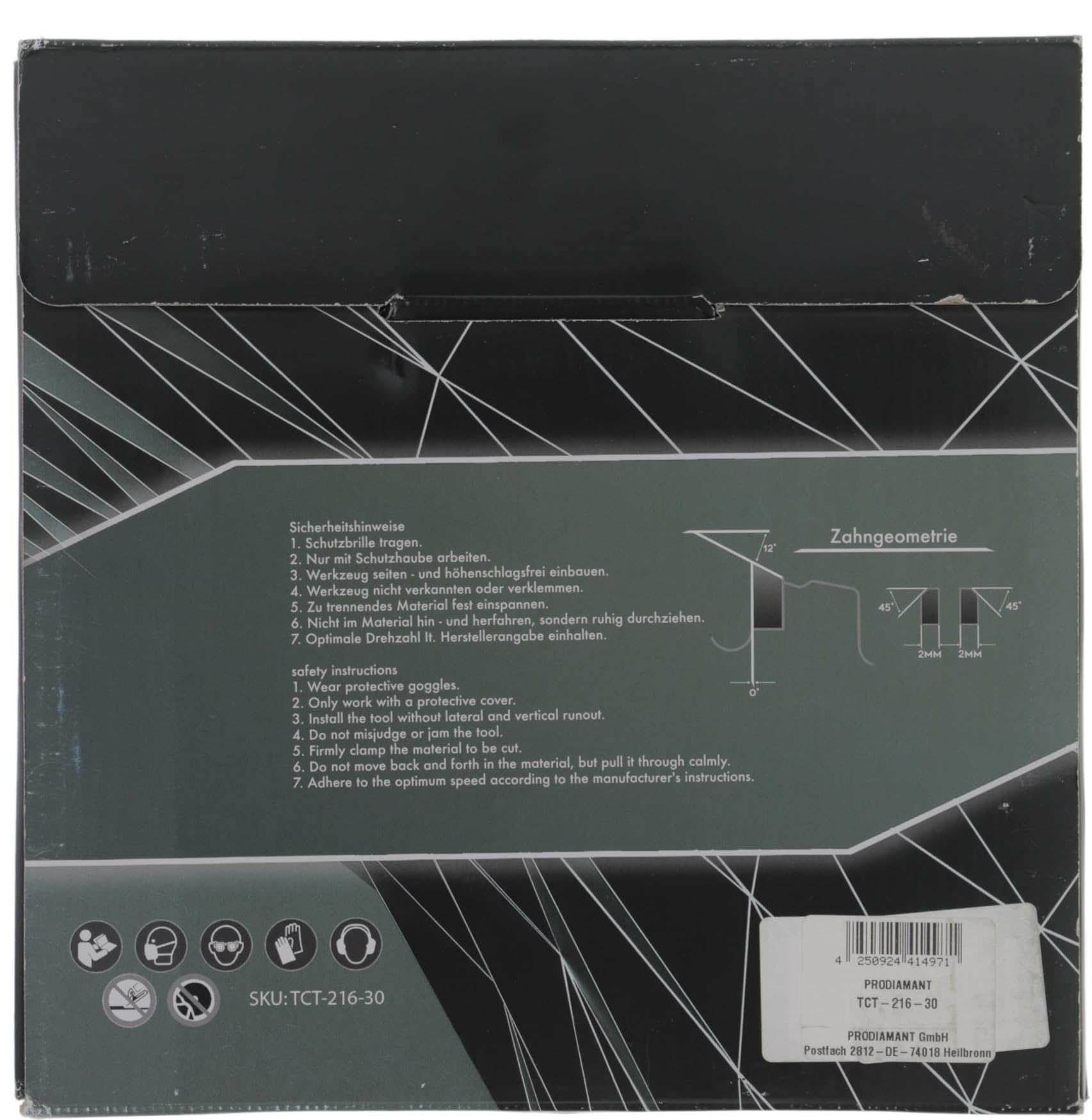PRODIAMANT Lama per sega multiuso in metallo duro 216 x 30 mm per legno, alluminio, plastica e laminato con denti HM TCT per sega da tavolo, troncatrice e sega circolare