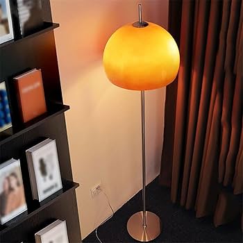 モダン フロアスタンド ランプ ガラス Amazon.co.jp : 半透明ガラススタンドライトオレンジラウンド
