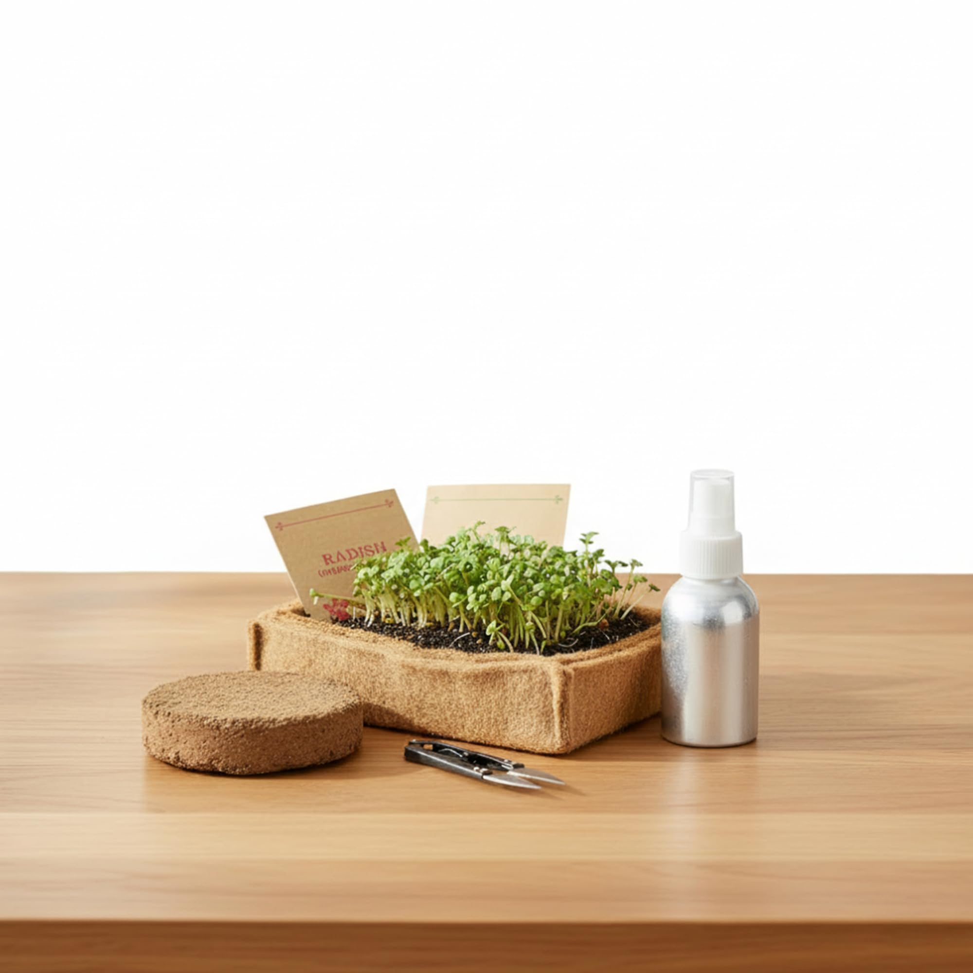 Microgreens Grow Set Seeds | Complete Gardening Package Jute Trays, Cocopeat, Spray Trimmer Tools | Fresh Harvest Living Spaces, Balcony, Terrace Countertop Cultivation-image-12